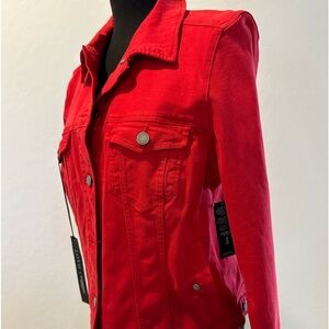 Liverpool of Los Angeles Red Jean Jacket